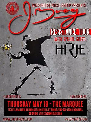 J BOOG/HIRIE  RESISTANCE TOUR  2016 PHOENIX CONCERT POSTER- ReggaeWorldR&BSka • $14.51