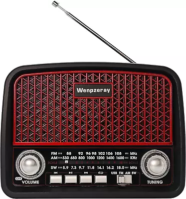D-612 AM FM Shortwave Radio Portable Retro Receiver BT Speaker With USB/Micro • $22.47