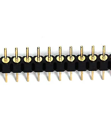 10pc Screw Machine Pin Header 1x40 40p Pitch 2.54m Round Pin Gold Plated 145-40 • $11.80