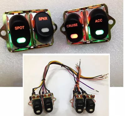 $129.60 • Buy Harley FLHTCUI Fairing Switch Kit Rocker Style Black 70271-98 V-Twin 32-7014  Y1