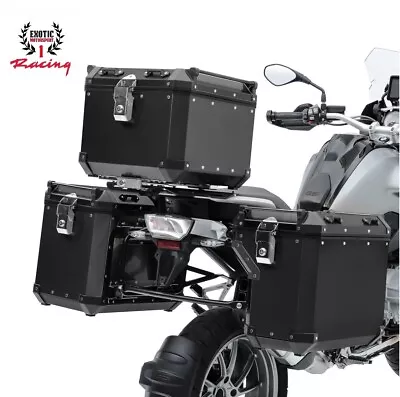 BMW R1200GS R1250GS 2013-2023  Aluminum Panniers Luggage Cases & Racks Black • $1149.49