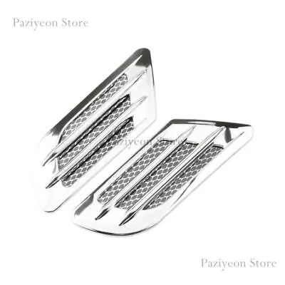 Universal Car Air Flow Intake Side Fender Vent Moulding Trim Decals Stick Chrome • $9.98