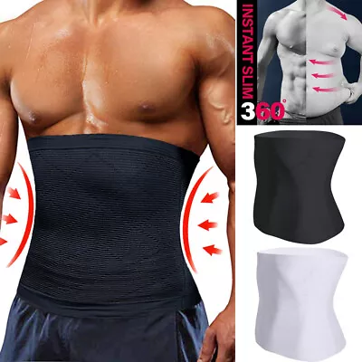 Men Tummy Tuck Belt Body Shaper Compression Control Slimming Waist Trainer Band • $10.99