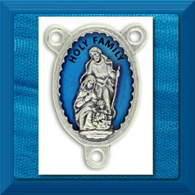 £2.77 • Buy Rosary Parts Centerpiece Holy Family Blue Enamel Center 1-1/8  Made N ITALY CE1c