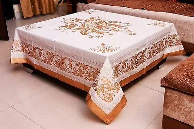 £22.79 • Buy New Retro Ethnic Floral Square Tablecloth Indian Cotton Table Cover Cloth Fabric