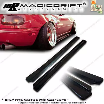 For 90-97 Mazda NA Miata Roadster JDM FD Style Side Skirts Flat Under Extension • $84.99