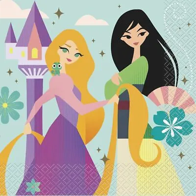 Disney Princess 16 Ct Luncheon Napkins Rapunzel Mulan • $4.89