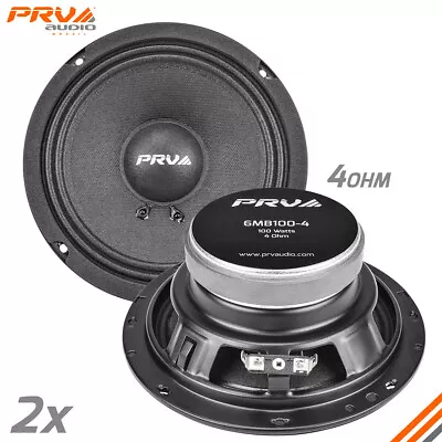 2x PRV Car Audio 6.5  Speakers 200 Watts 4 Ohm 6MB100-4 Factory Replacement • $39.91