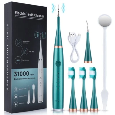 $16.99 • Buy 6in1 Ultrasonic Electric Tooth Cleaner Dental Scaler Teeth Tartar Plaque Remover