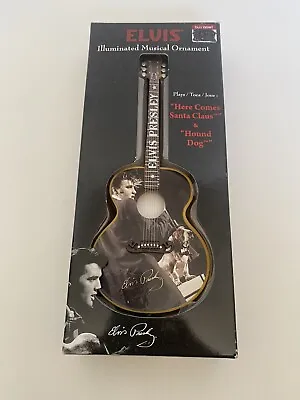 ELVIS PRESLEY Illuminated Musical Guitar Ornament HOUND DOG • $19.99