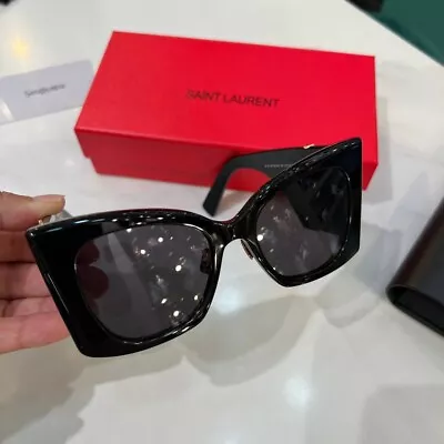 Yves Saint Laurent SL M119 BLAZE-001 Black Cat Eye YSL Women's Sunglasses • $519