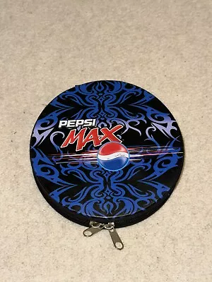 Retro Pepsi Max CD Disc Storage Bag Round Case Dvd Albums Binder Holder Metal • £6
