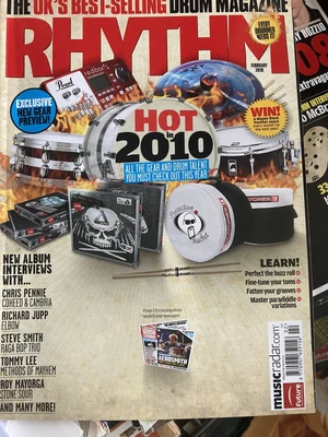 £0.99 • Buy Rhythm Magazine February 2010 Richard Jupp, Tommy Lee, Hot In 2010  No Cd