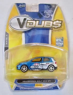 Jada VDUBS Volkswagen Golf MK5 GTI #039 - Blue - 2007 Wave 4 • $10