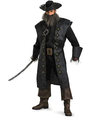 Pirates Of The Caribbean Stranger Tides Blackbeard Dlx Men's Costume XXL 50-52 • $43.98