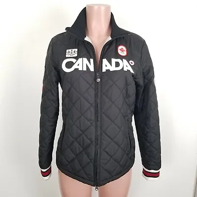 Hudson Bay 2010 Canada Olympic Quilted Black Winter Jacket Coat Women's Medium • $94.78