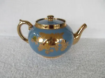 Vintage ~[ Blue & Gold ]~ Oriental Porcelain Tea Pot~!! • $18.88