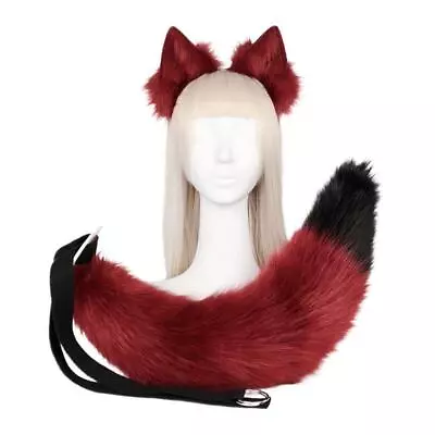 Foxes Ears And Tail SetFurry Cat Ears Headband With TailCosplay Foxes Costume • $45.61