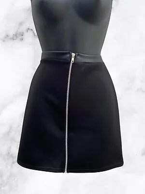 Black Zip Front A-line Skirt Size 10 Select • £2.99