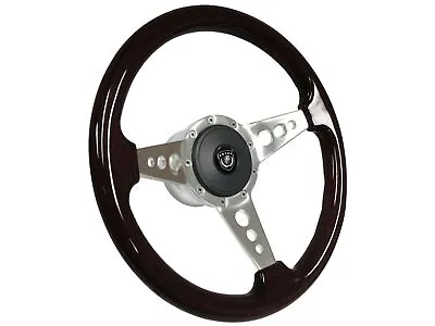 1961-69 Mopar S9 Espresso Wood Steering Wheel VSW Kit 3 Spoke-Holes • $314.99