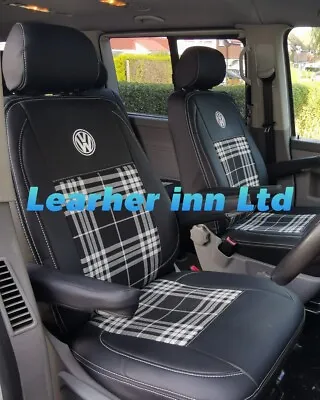 Vw Transporter T5 T6 Seat Covers Kombi 5 Seater 1+1 & Triple Bench SAME AS PIX • $342.25