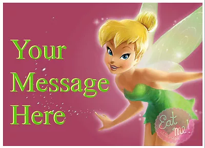 Tinkerbelle Inspired Customised Edible REAL Icing Birthday Cake Topper Large A4 • $17.50