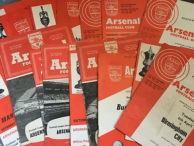 £2 • Buy Arsenal HOME Programmes 1950s & 1960s League & Cup