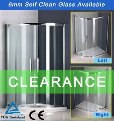 £202 • Buy Offset WalkIn Quadrant Shower Enclosure Corner Cubicle Glass Door+Tray+Riser Kit