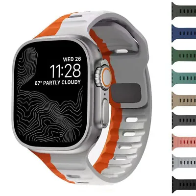 For Apple Watch Series Ultra 9 8 7 SE 6 5 IWatch 49mm Silicone Sport Strap Band • $7.88