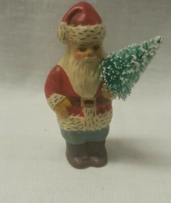 $130 • Buy Vaillancourt Chalkware Mini American Santa Signed #337 