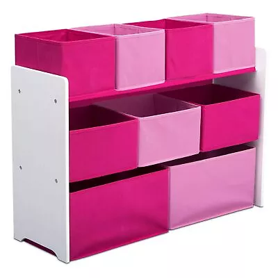 Children Deluxe Multi-Bin Toy Organizer With Storage Bins White/Pink Bins • $95