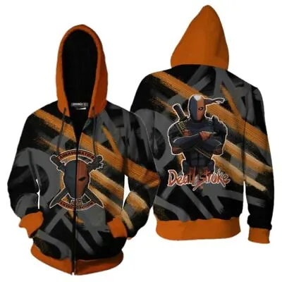 Deadpool Deathstroke Cosplay Costume Men's Hoodie Sweatshirt Zipper Jacket Coat • $24.99