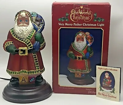 Old World Christmas Santa Claus Light Lamp Very Merry Father Christmas OWC 2001 • $59.95