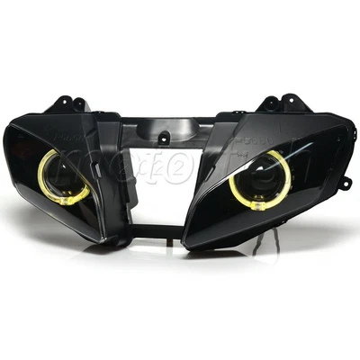 $319.99 • Buy Assembled Projector Headlight Abmer Halo Rings Fits For Yamaha YZF-R6 2008-2016