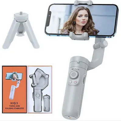 Foldable Handheld Three-axis Gimbal Stabilizer Anti-shake For Phone HQ3 USB31 • $34.95