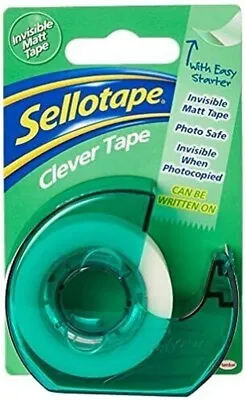 Clever Tape Invisible Matt Tape Easy Written On Tape Dispenser 18mm X 25 M Tape • £2.99
