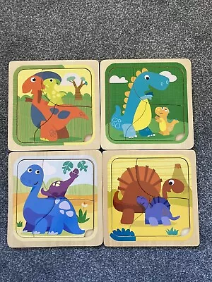 4 Dinosaur Puzzles Age From 1 Year Old • £3