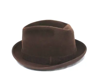 Vintage Borsalino Pesca Fur Felt Fedora Hat Sz 7 5/8 Vintage Store Burts Clothes • $159.98