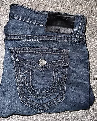 True Religion Rope Stitch Relaxed Ricky Jeans Size 38 • $70