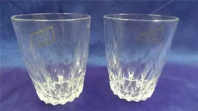 Retro 24% Lead Crystal Medium Tumblers X 2 Johnnie Walker Black Label • $24.95