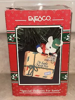 Enesco Christmas Ornament: Special Delivery For Santa Mouse Is Mailman • $16.99