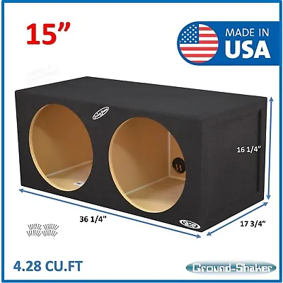 $260 • Buy 15  Dual Sealed Sub Box 15  Dual Subwoofer Enclosure Ground Shaker Speaker Box 