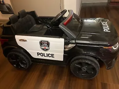 $70 • Buy Honeyjoy 12V Kids Ride On Police Car RC Electric Truck W/ Light & Siren Black