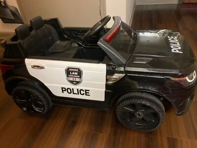 $70 • Buy Honeyjoy 12V Kids Ride On Police Car RC Electric Truck W/ Light & Siren Black