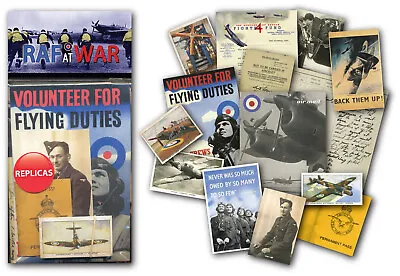 RAF At War Memorabilia Gift Pack With Over 20 Pieces Of Replica Artwork • £7.45