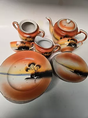 Vintage Noritake 18 Piece Porcelain Tea Set Japan Hand Painted Read • $89.99