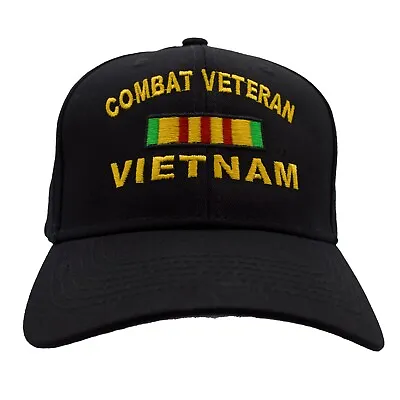 Combat Veteran Vietnam Ribbon Hat - Black • $17.97