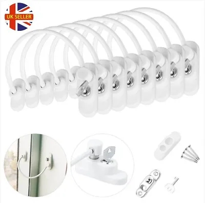 4/8X Window Door Safety Restrictor Child Baby Security Lock Cable Catch Wire Key • £18.99