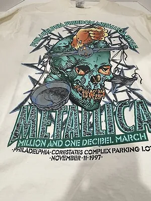 METALLICA Million And 1 Decibel March Sz Large Long Sleeve Shirt 1997 • $249.99