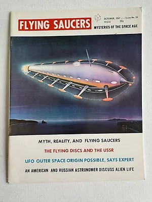 October 1967- Flying Saucers Magazine UFO Pictures And Articles-Tulsa UFO Photo • $42
